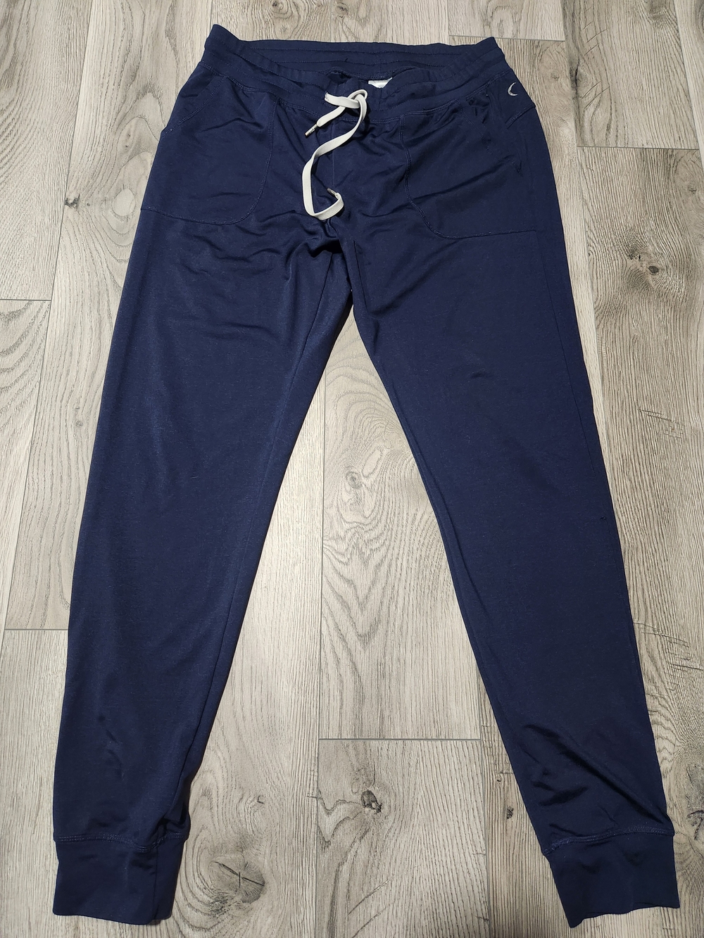 Zyia Navy Blue Drawstring Cozy Jogger Pants Size 8/10 L